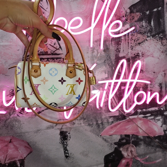 ♡ Louis Vuitton White Multicolor Mini Speedy ♡ - Picture 10 of 10